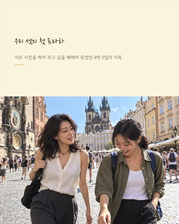 여행 기록 앨범 예시